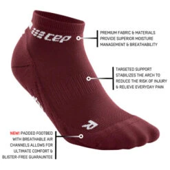 CEP Men's The Run Low Cut Socks 4.0 (Dark Red) 11 CEP Men's The Run Low Cut Socks 4.0 (Dark Red) -Sportswear Store The Run Low 4.0 darkred infographic 540x f309dbba af47 42d1 83e5 bacc7ffd8edf